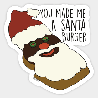 santa burger Sticker